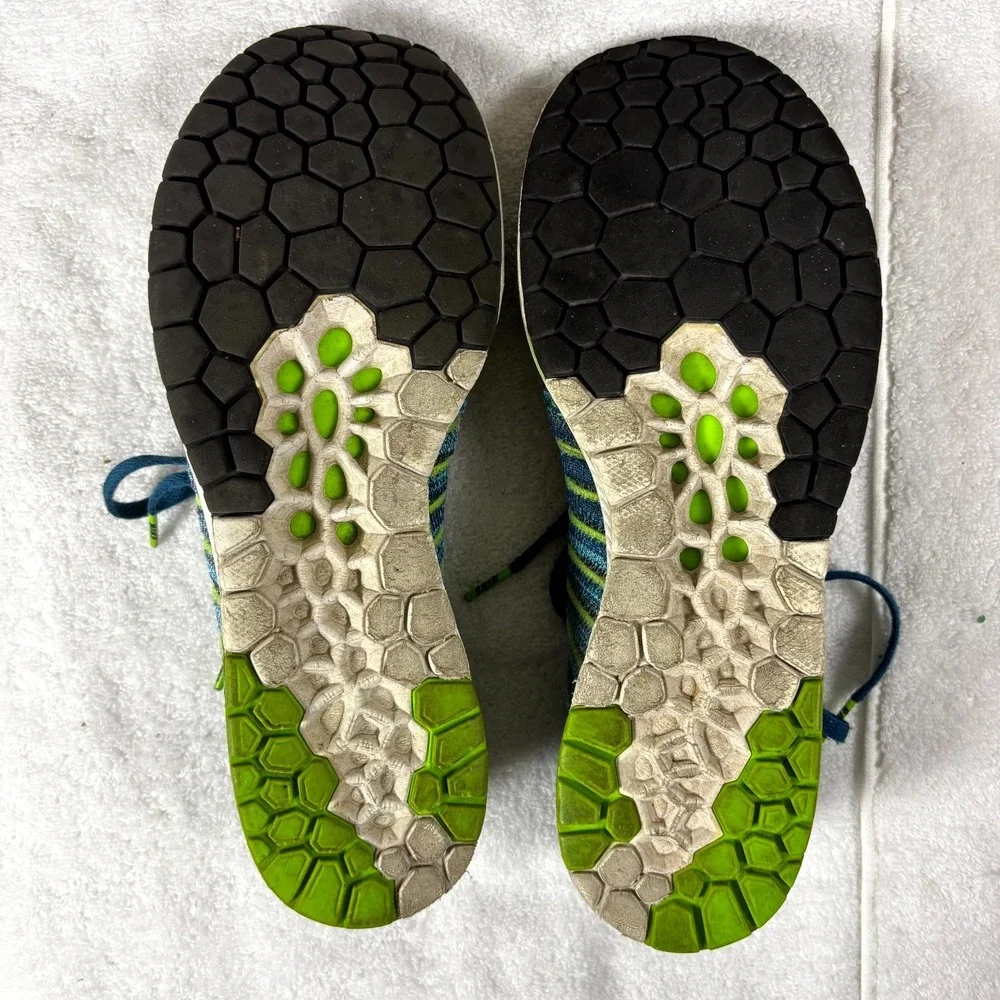 Nike Zoom Flyknit Streak 835994-400 Mens US 9.5 Shoes Blue‎ Black Green Sneakers